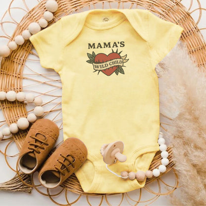 Mama's Wild Child Baby Onesie Cute Infant Bodysuit product type
