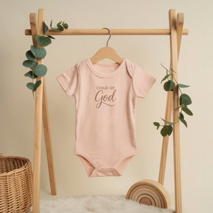 Child of God Printed Pink Baby Onesie Bodysuit product type