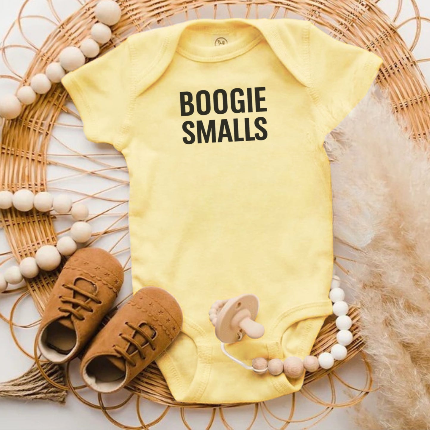 Boogie Smalls Funny Graphic Baby Onesie Bodysuit Product