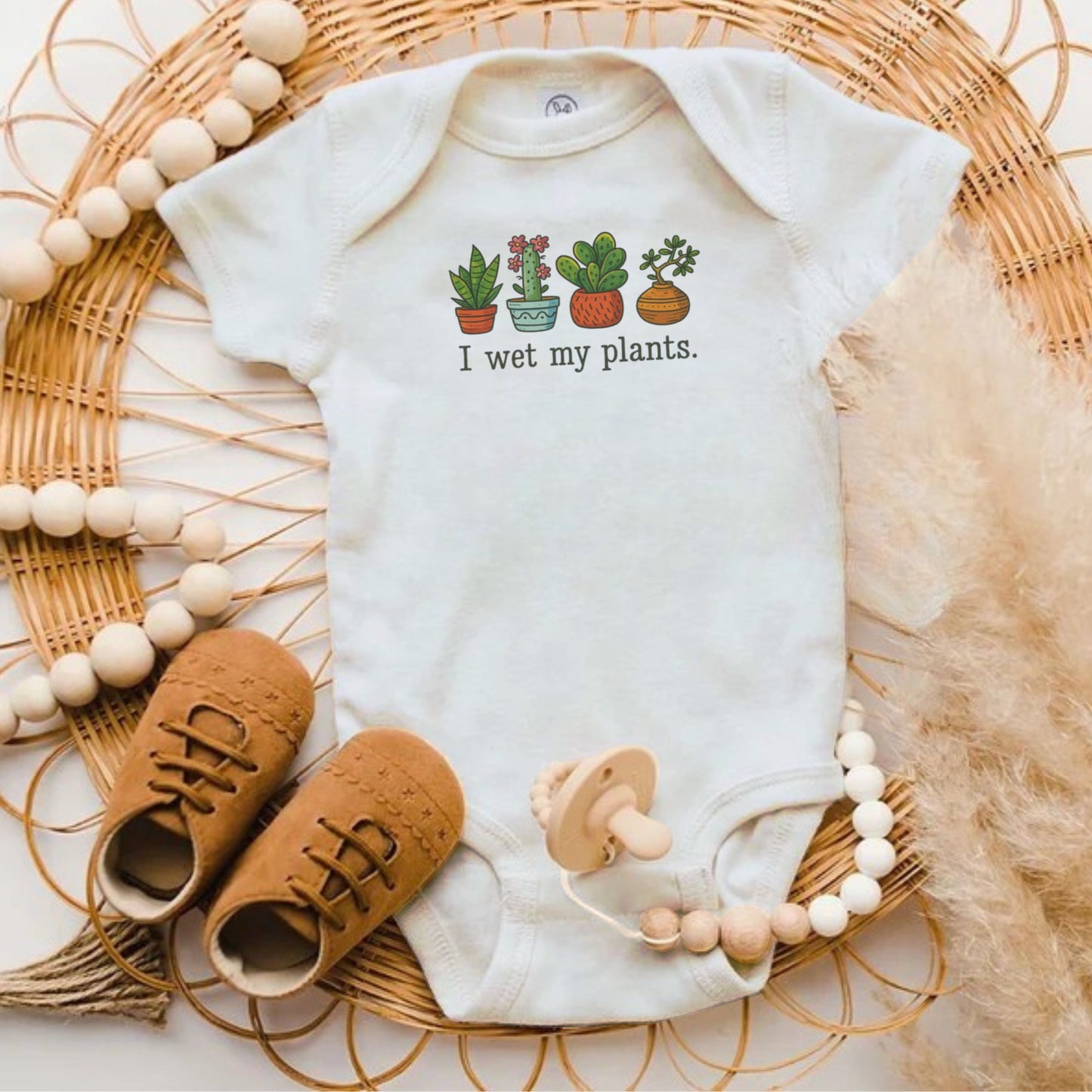 Cute Baby Onesie with Funny Plant Graphic Product Type