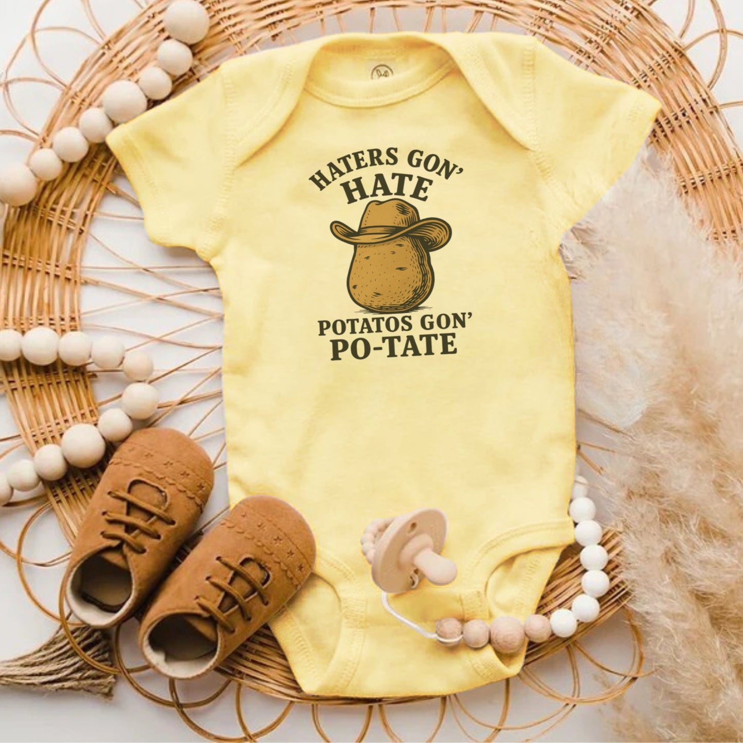 Haters Gon' Hate Potatos Gon' Po-Tate Baby Onesie product