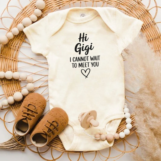 Hi Gigi I Cannot Wait to Meet You Baby Onesie product