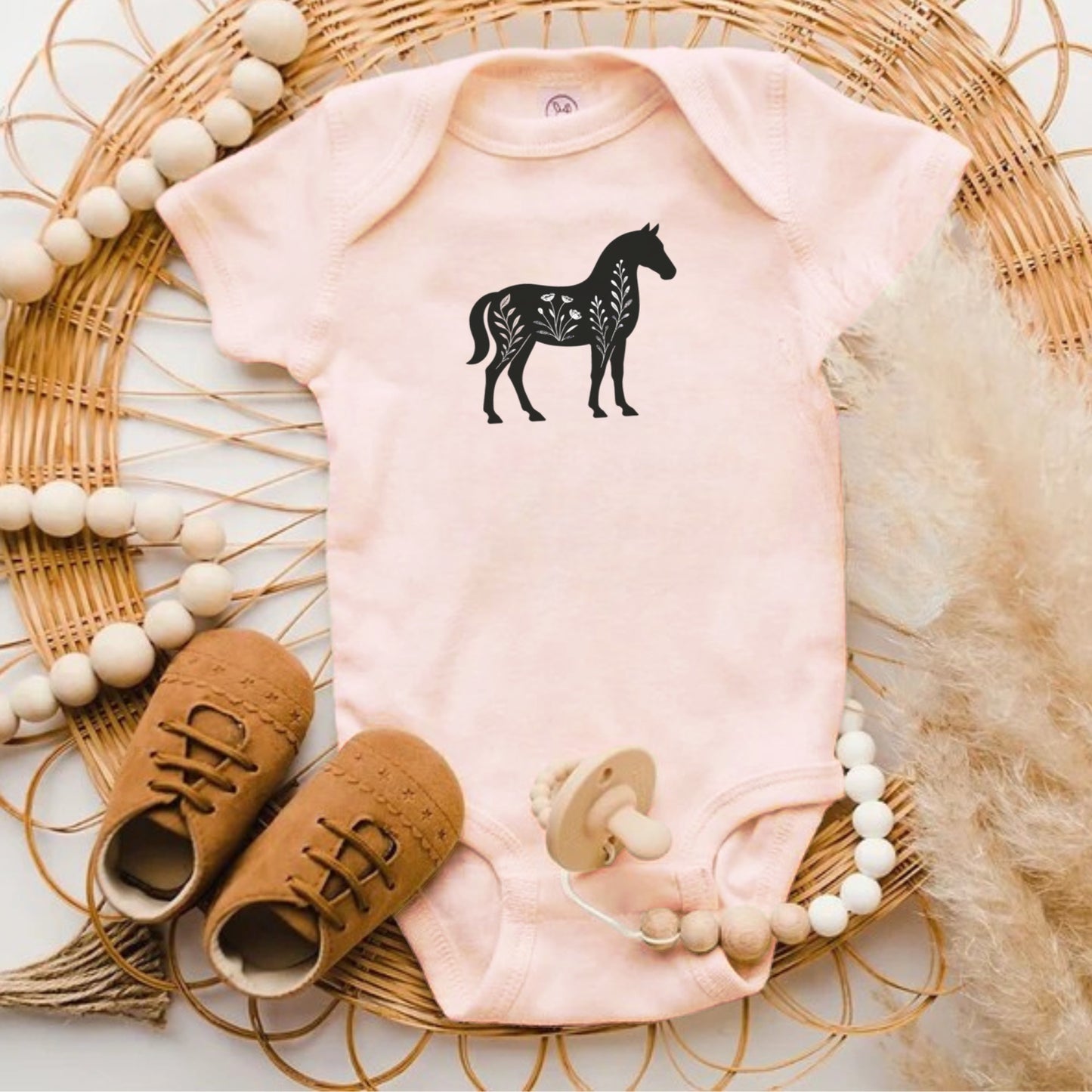 Horse Pattern Baby Onesie for Infants Jumpsuit Product