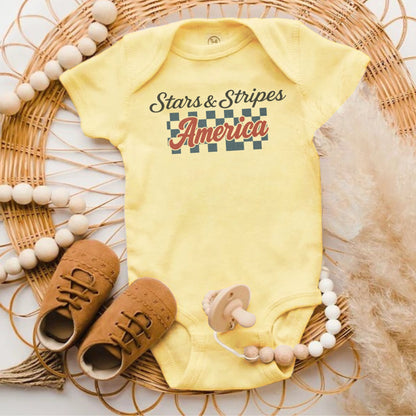 Stars and Stripes America Baby Onesie product