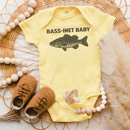 Bass-inet Baby Yellow Printed Onesie product