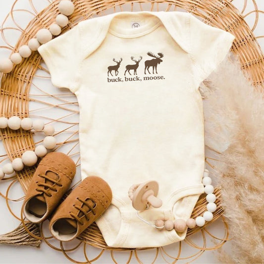 Adorable Buck Buck Moose Baby Onesie product