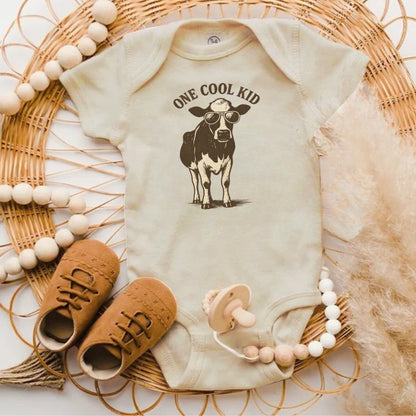 One Cool Kid Graphic Onesie Baby Clothing product