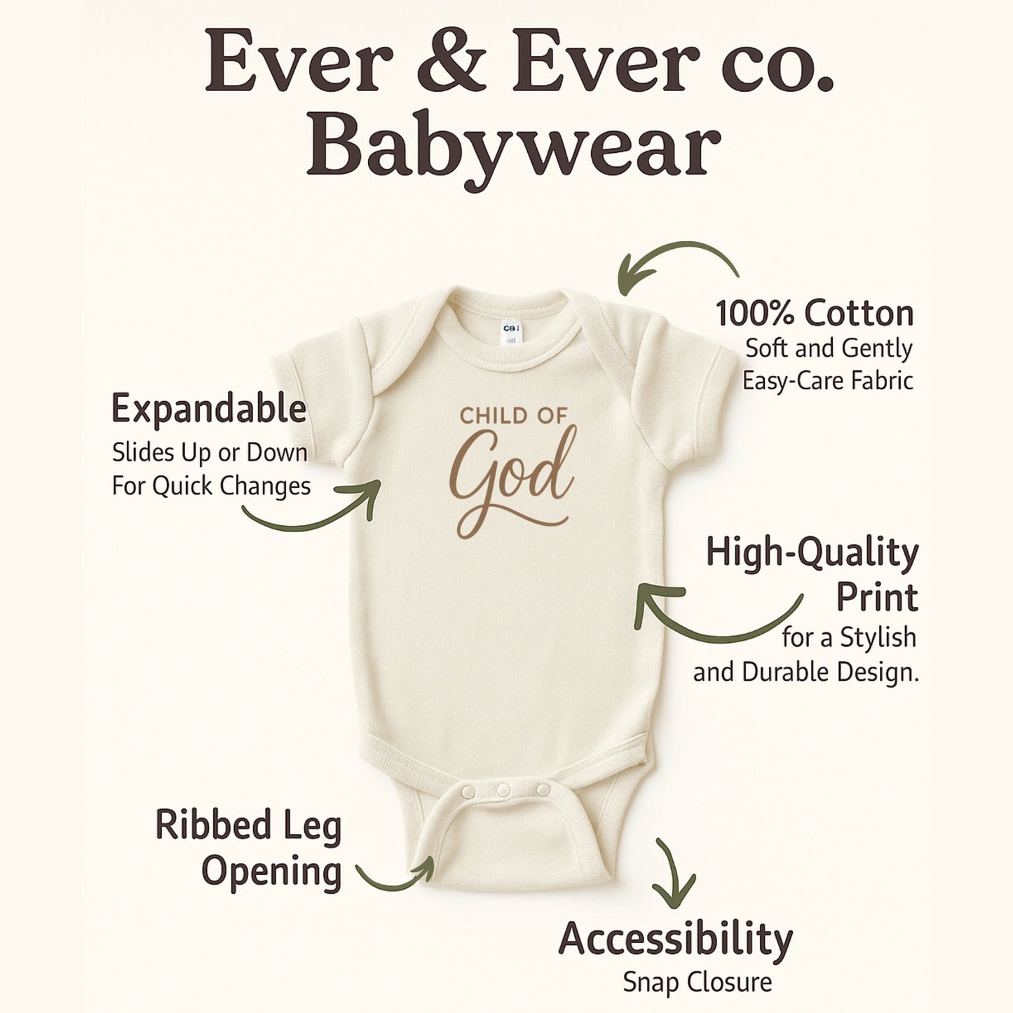 Child of God Expandable Snap Closure Babywear product