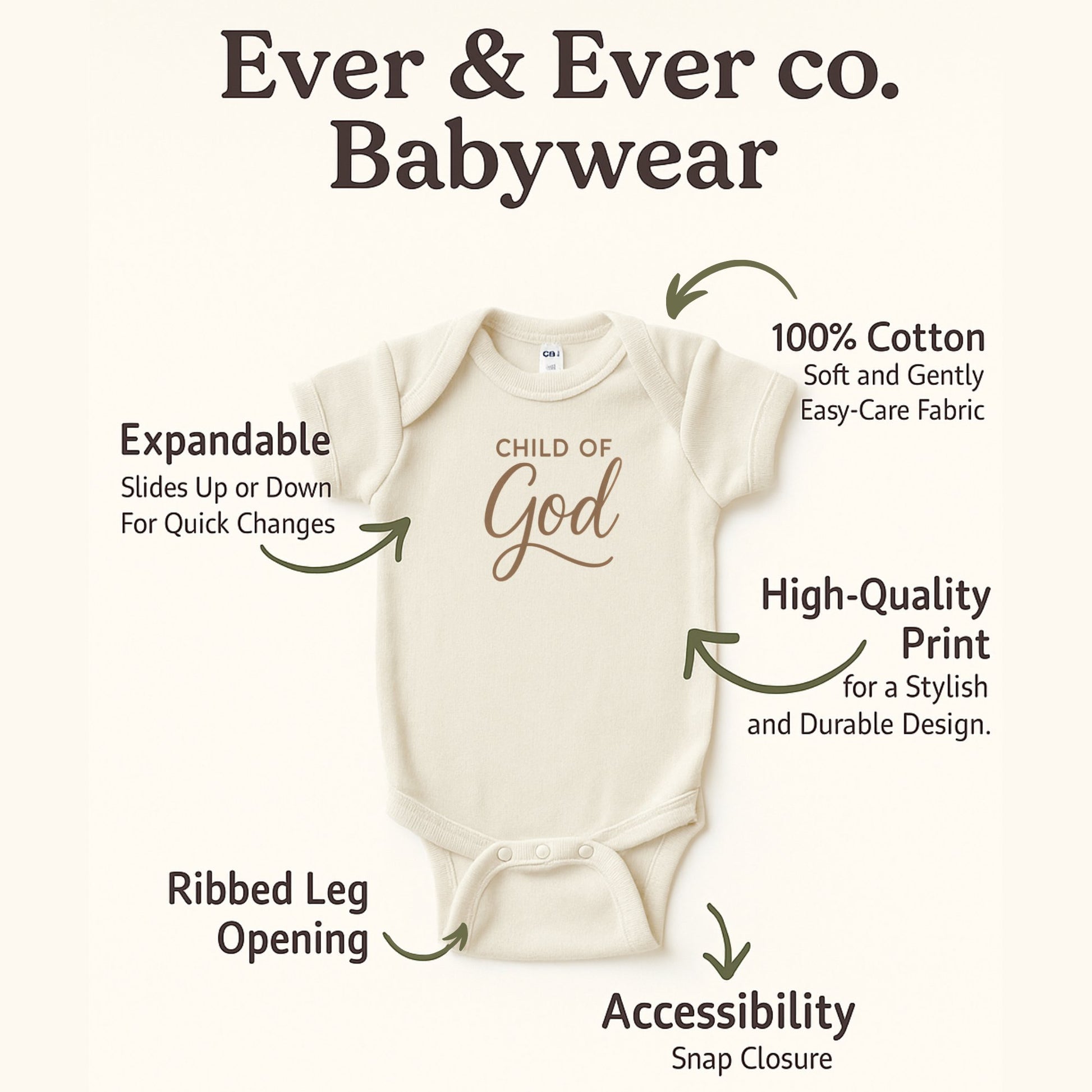 Child of God Expandable Snap Closure Babywear product