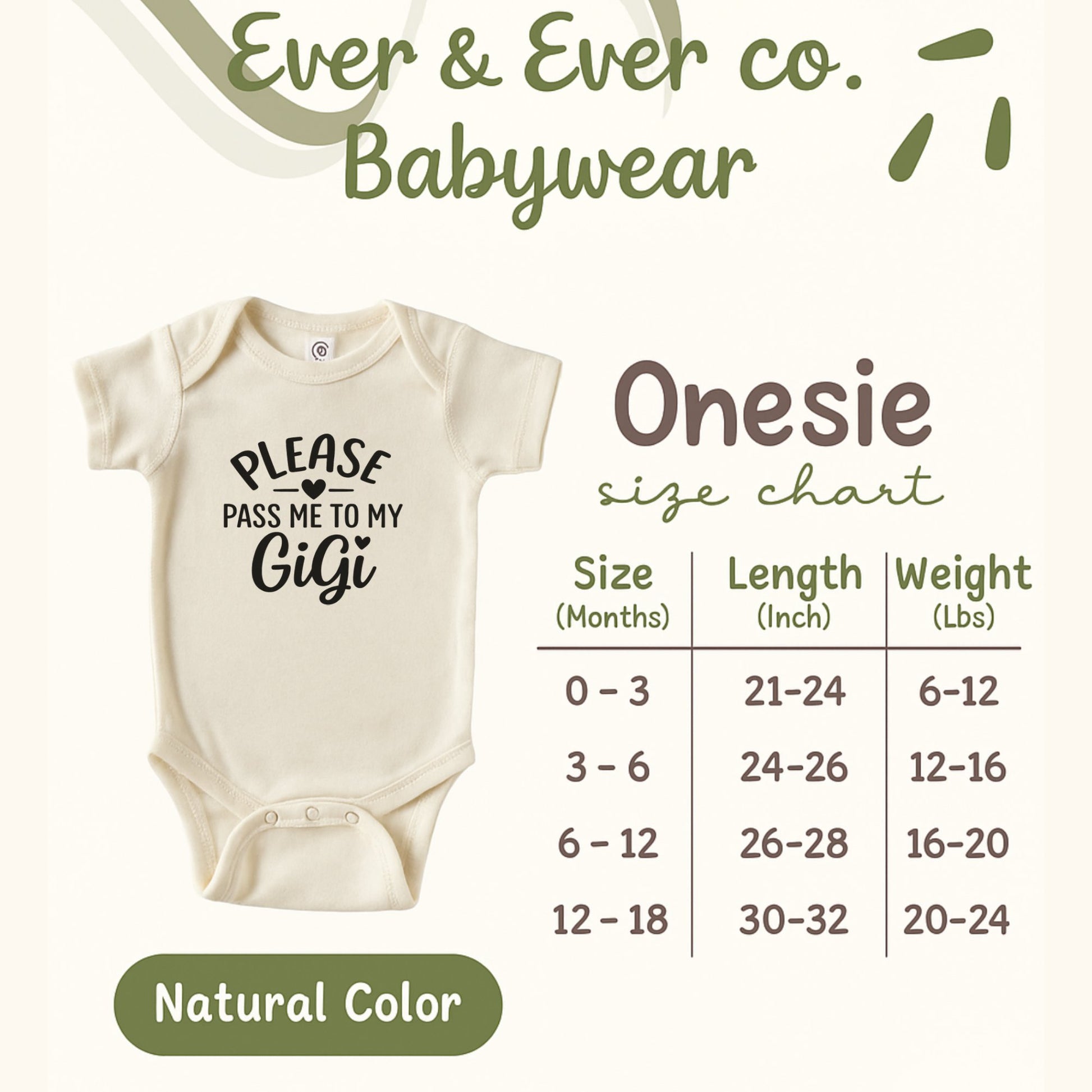 Please Pass Me To My GiGi Onesie product type