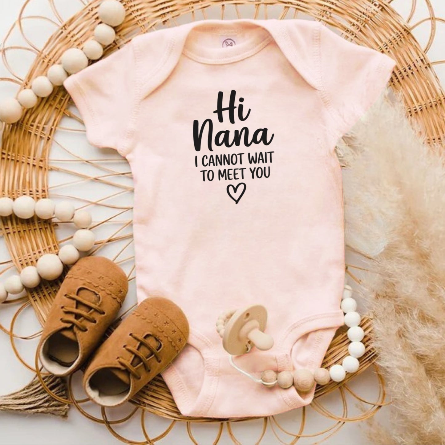 Hi Nana I Cannot Wait to Meet You baby onesie product