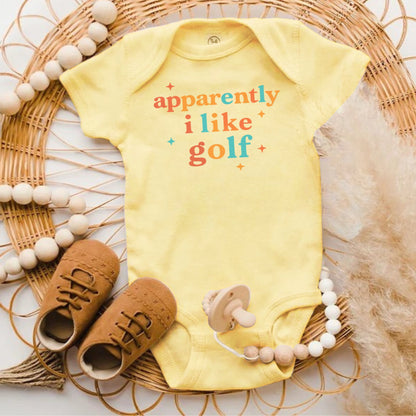 Apparently I Like Golf Printed Baby Onesie product