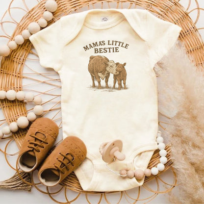 Mamas Little Bestie Baby Cow Design Bodysuit product
