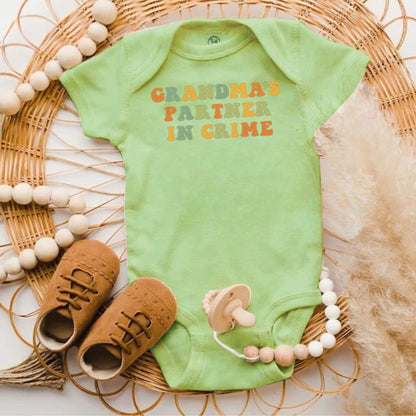 Grandma's Partner in Crime Baby Onesie product type