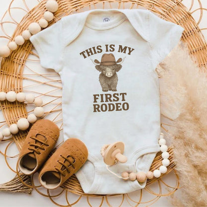 This Is My First Rodeo Baby Onesie product type