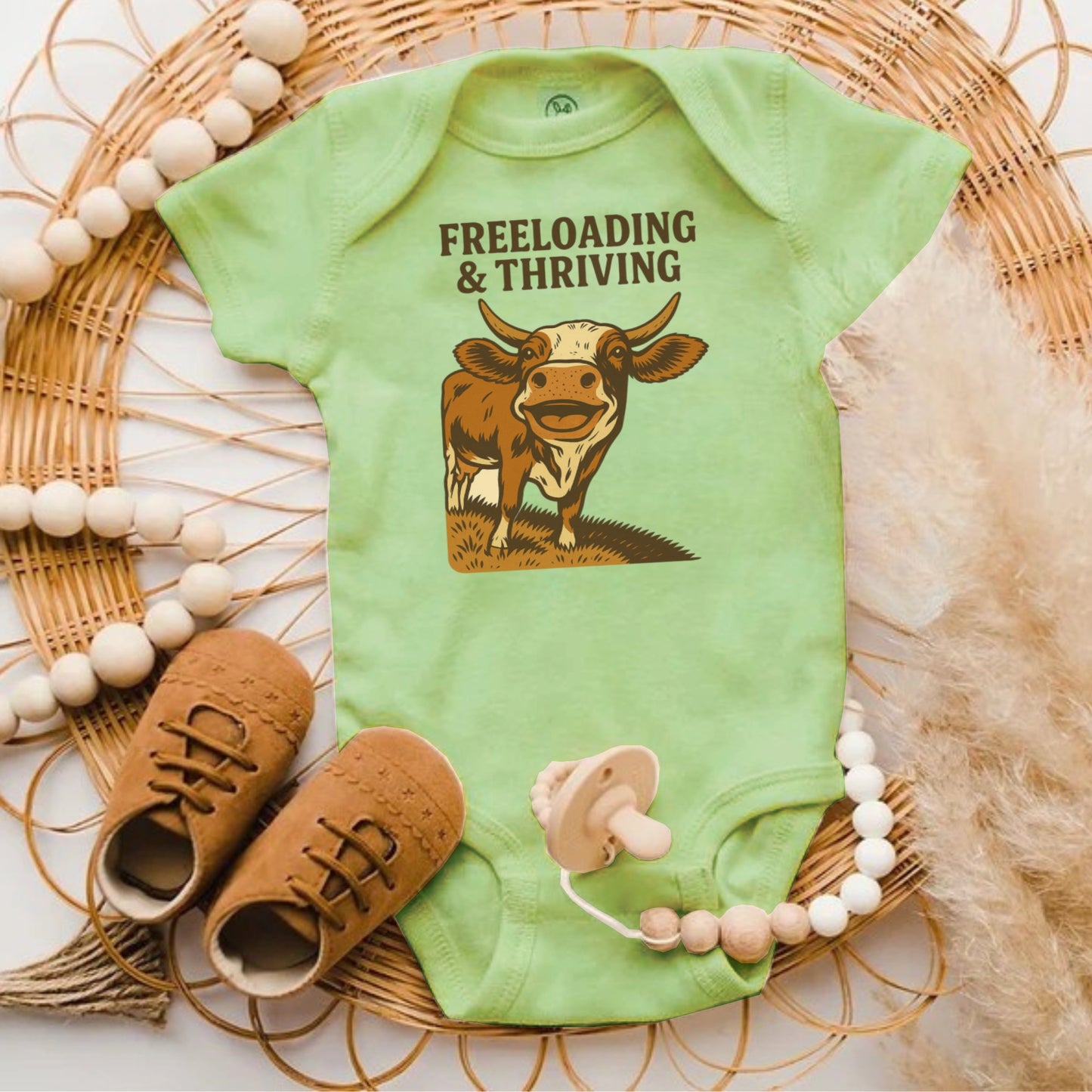 Freeloading and Thriving Graphic Baby Bodysuit product type