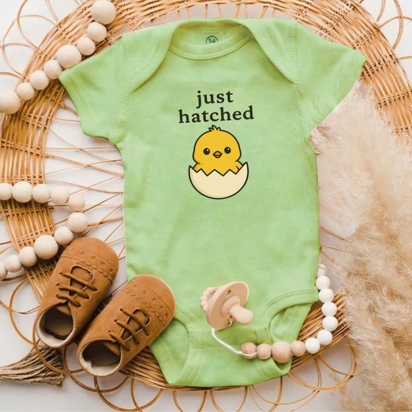 Cute Just Hatched Baby Chick Graphic Bodysuit product type