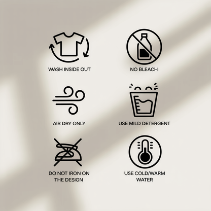 Washing Instruction Care Guide for Apparel Product