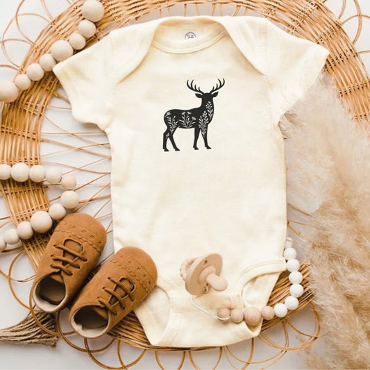 Cute Baby Onesie with Reindeer Graphic product