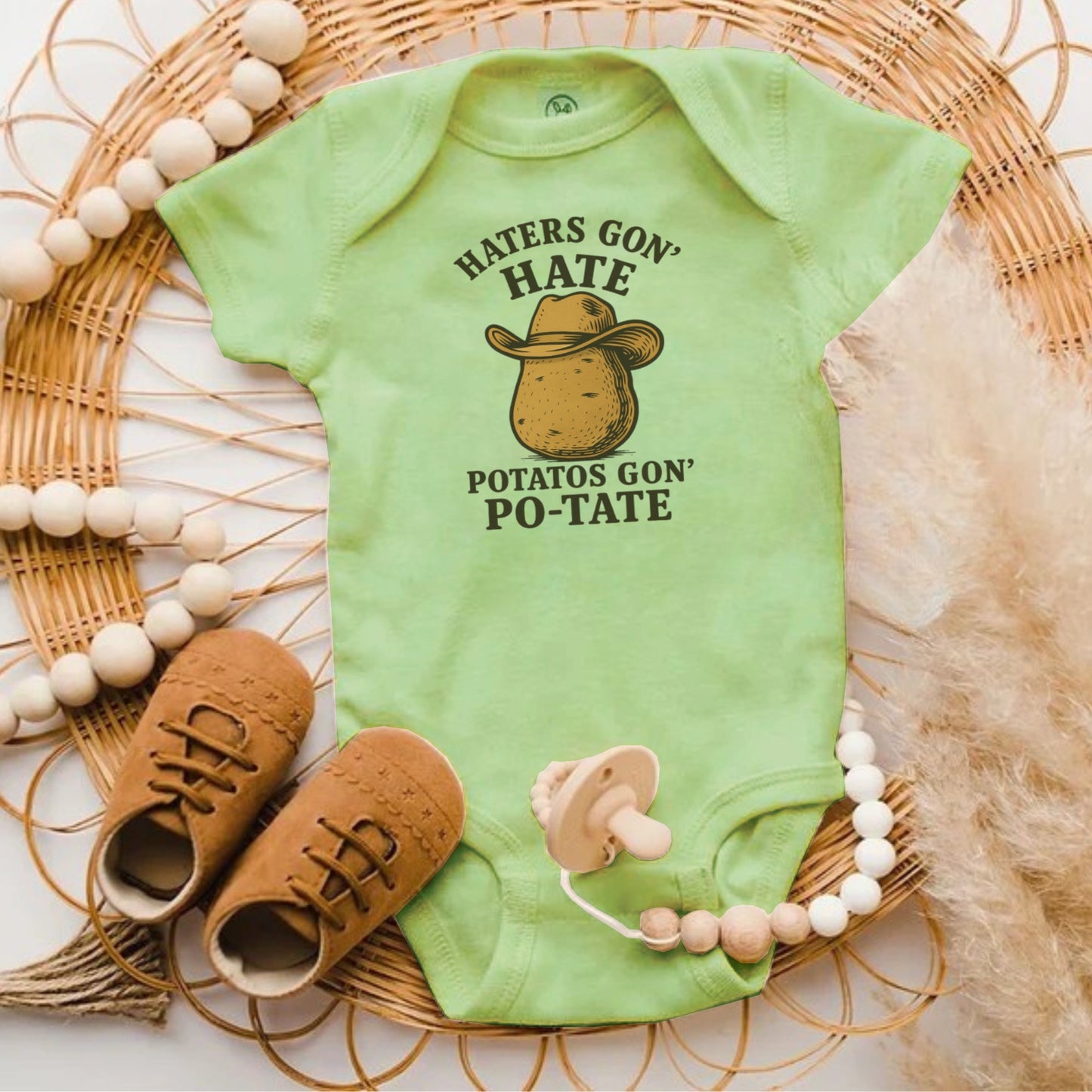 Haters Gon' Hate Potatoes Gon' Po-Tate Baby Romper product