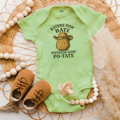 Haters Gon' Hate Potatoes Gon' Po-Tate Baby Romper product