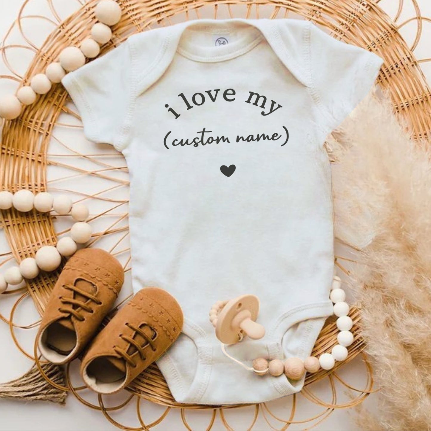 I love my custom name baby bodysuit product type