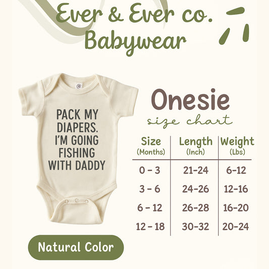 Pack My Diapers I'm Going Fishing Onesie product type