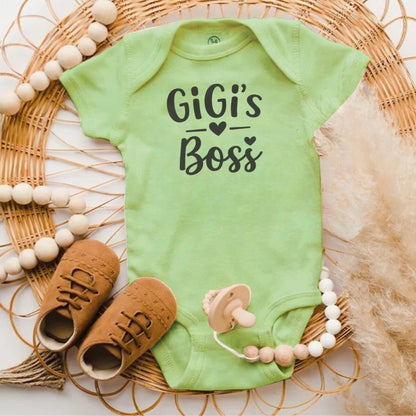 GiGi's Boss Cute Green Baby Onesie Clothing product type