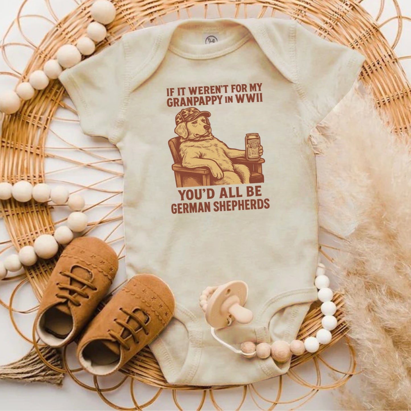 Funny WWII Grandpa German Shepherds Baby Onesie product