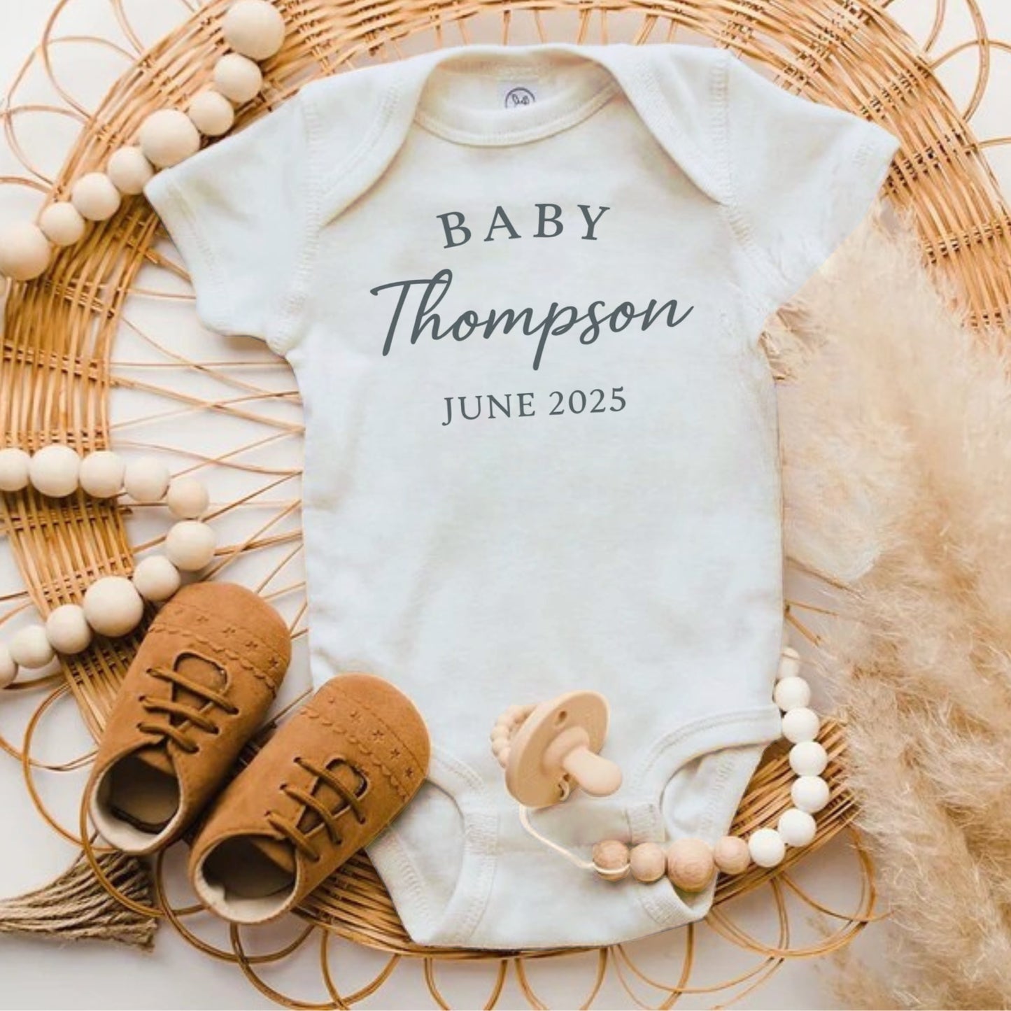 Personalized Baby Thompson June 2025 Onesie product type