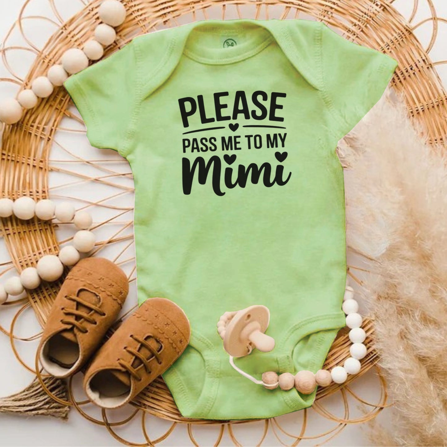 Please Pass Me to My Mimi Outfit Unisex Baby product
