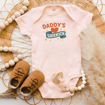 Daddy's Sidekick Cute Pink Baby Bodysuit Adorable Product