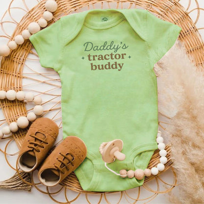 Daddy's Tractor Buddy Baby Onesie product type