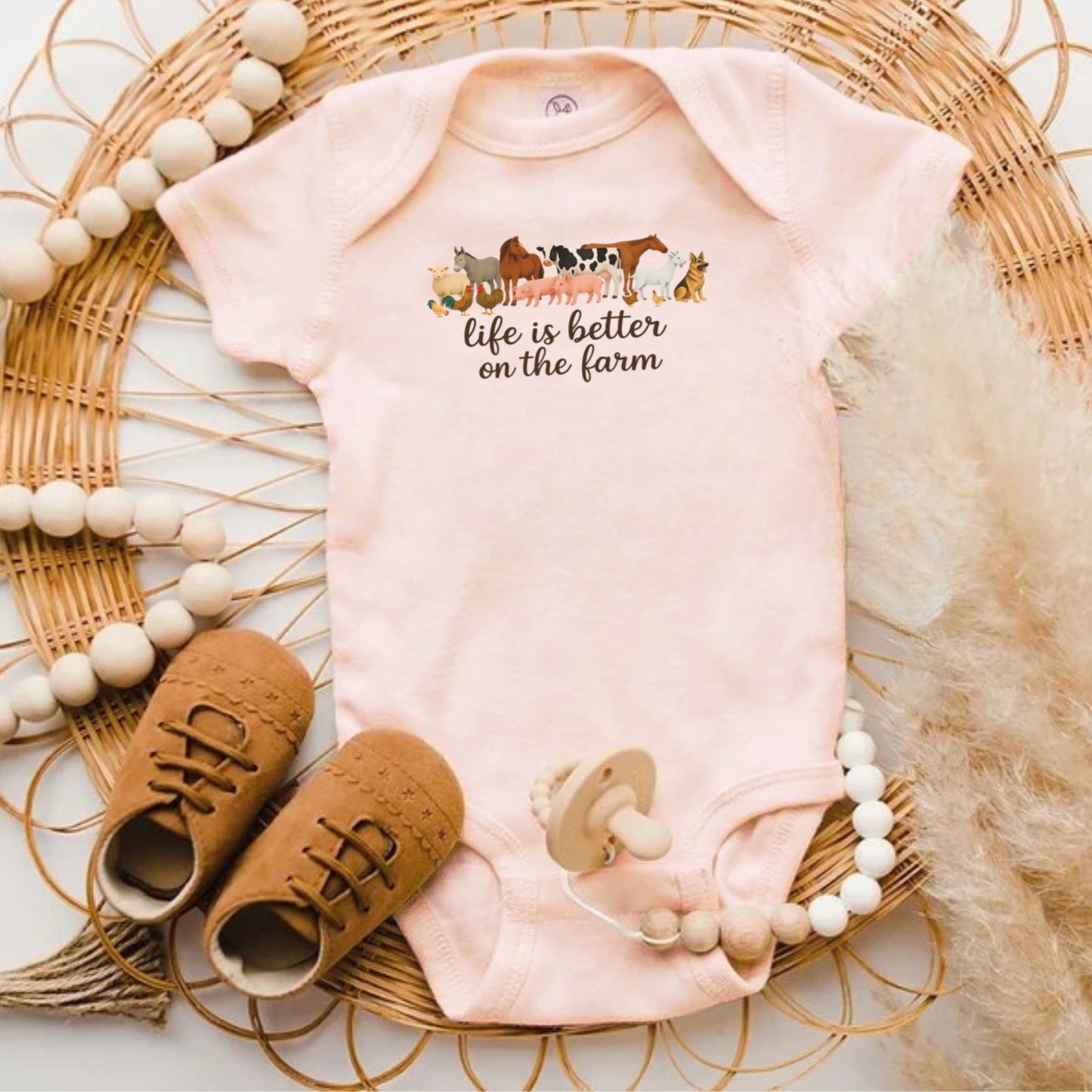 Life is better on the farm baby product