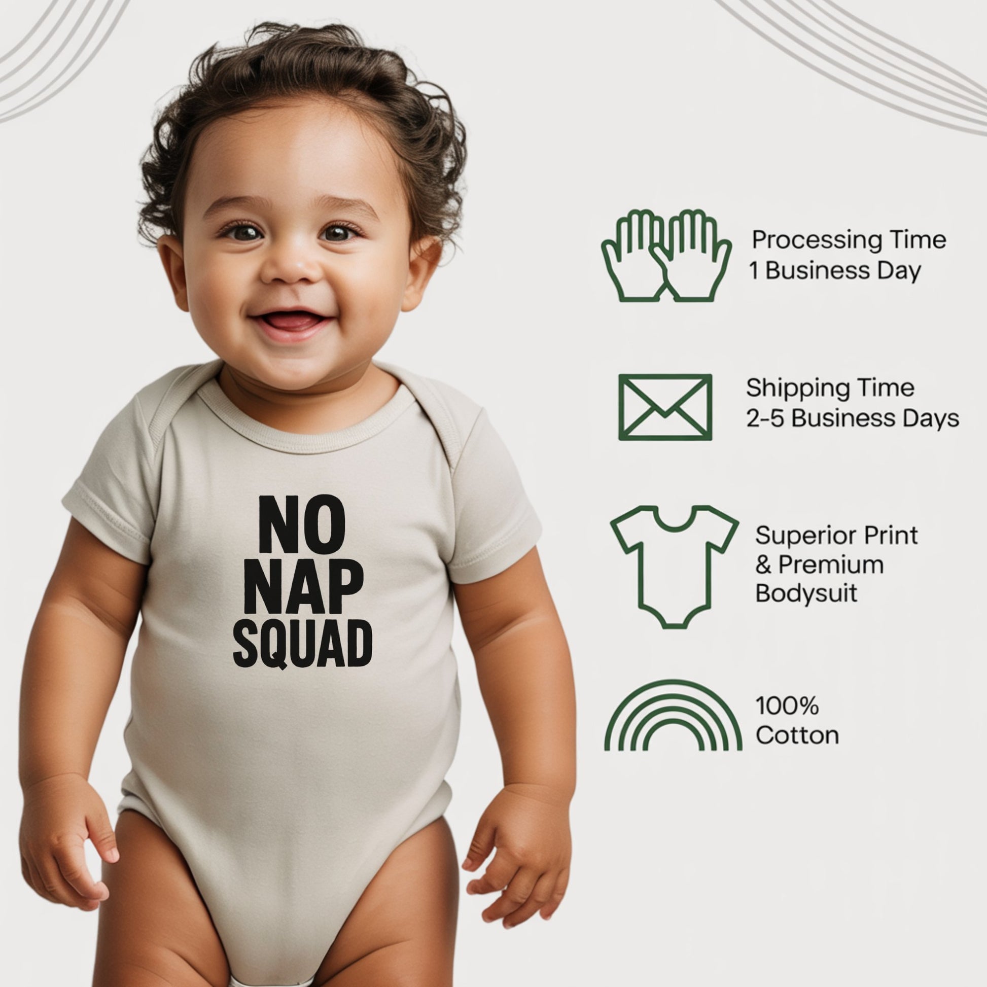 No Naps Squad Superior Print Premium Bodysuit product type