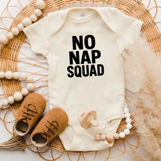 No Nap Squad Baby Bodysuit Cute Newborn Apparel Product