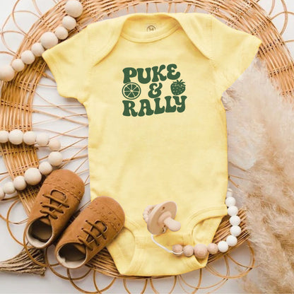 Puke and Rally Cute Baby Bodysuit for Newborns Product