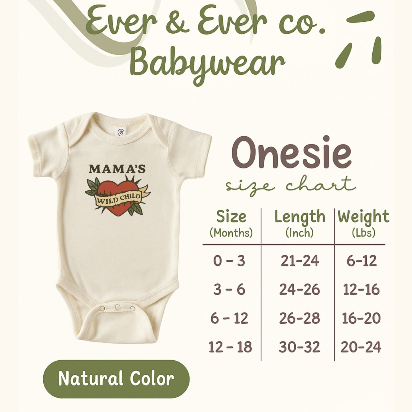 Mama's Wild Child Onesie babywear product