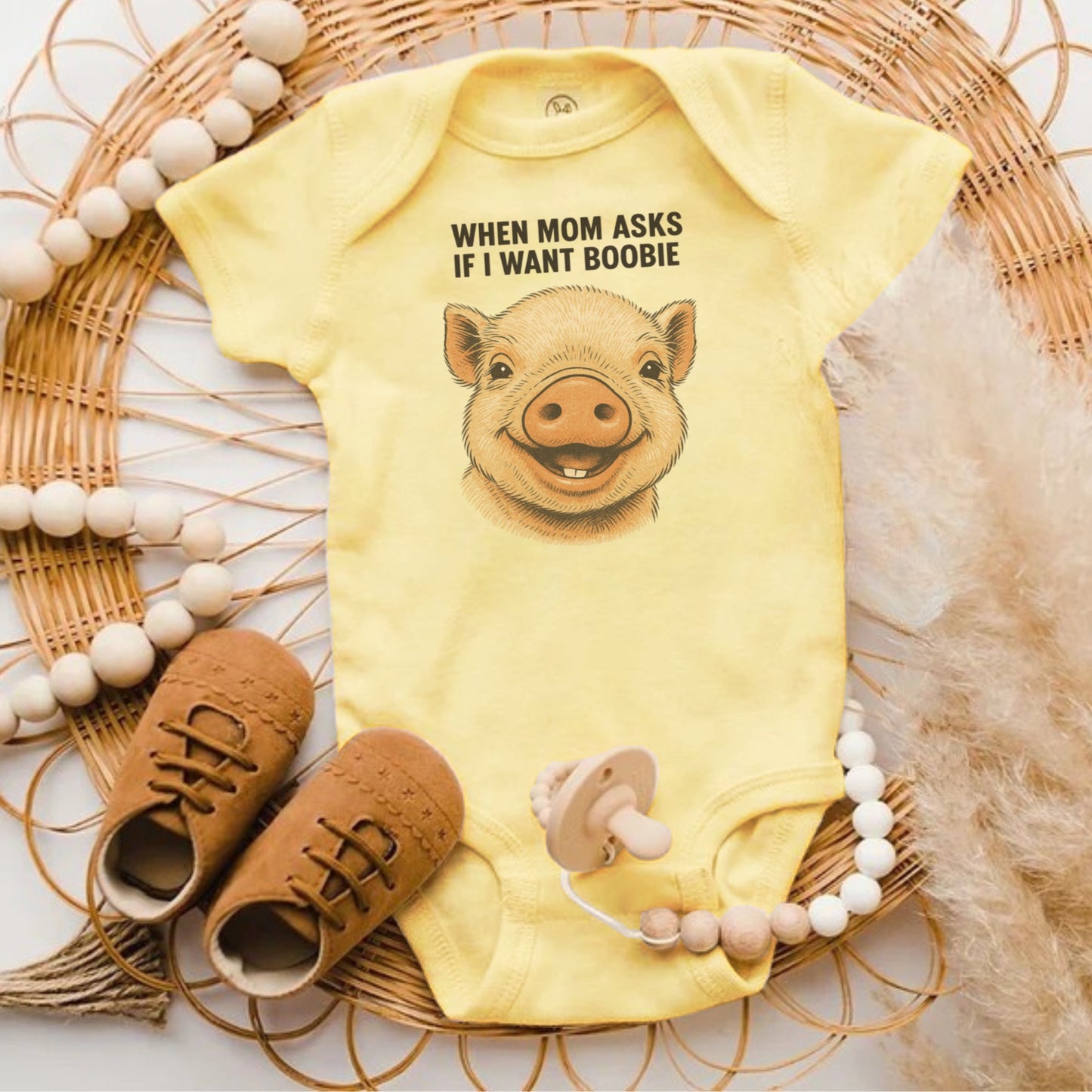 When Mom Asks If I Want Boobie Funny Onesie product