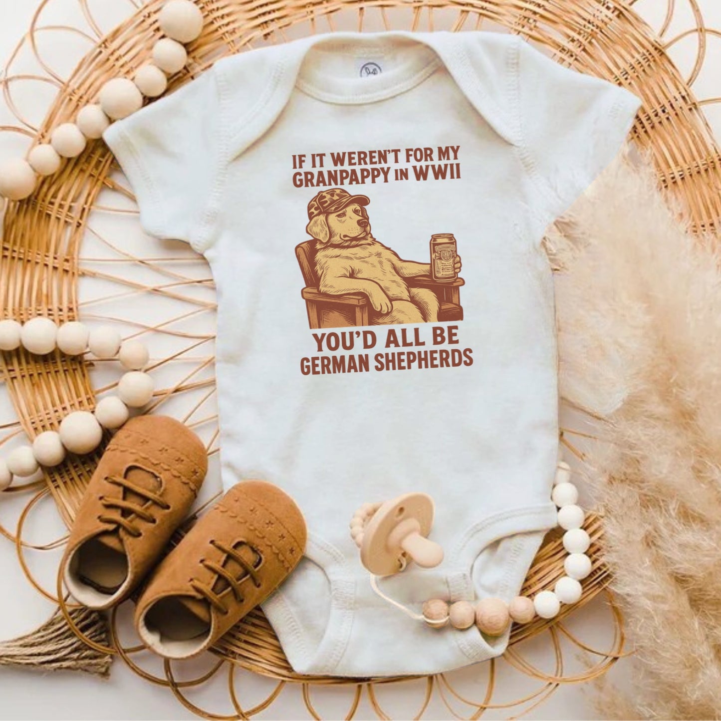 Funny German Shepherd Dog Onesie Baby Product