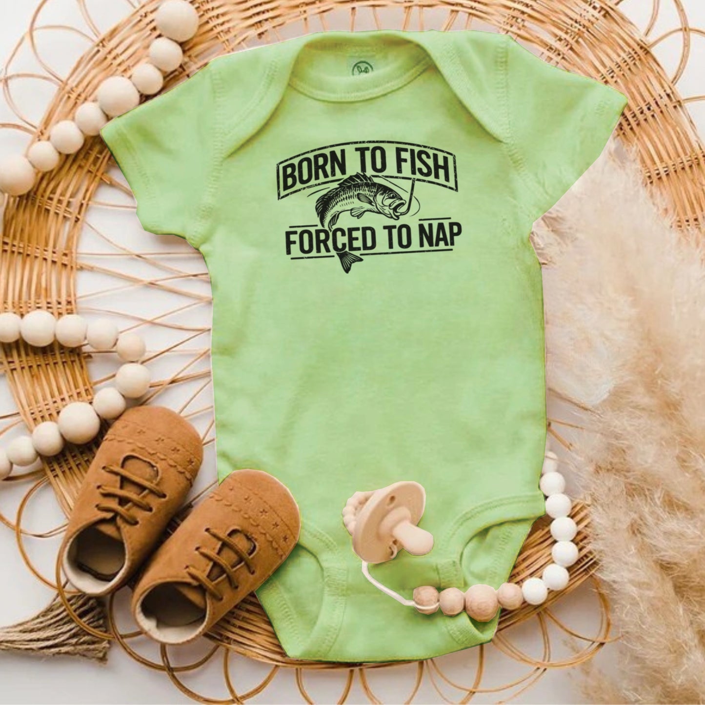 Born To Fish Forced To Nap Baby Onesie product