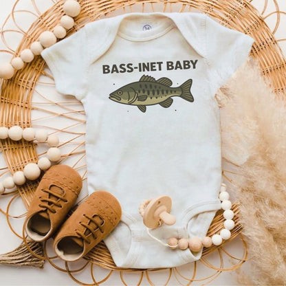 Bass-inet Baby Fish Graphic Baby Onesie product