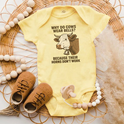 Hilarious Cows And Bells Graphic Baby Romper product