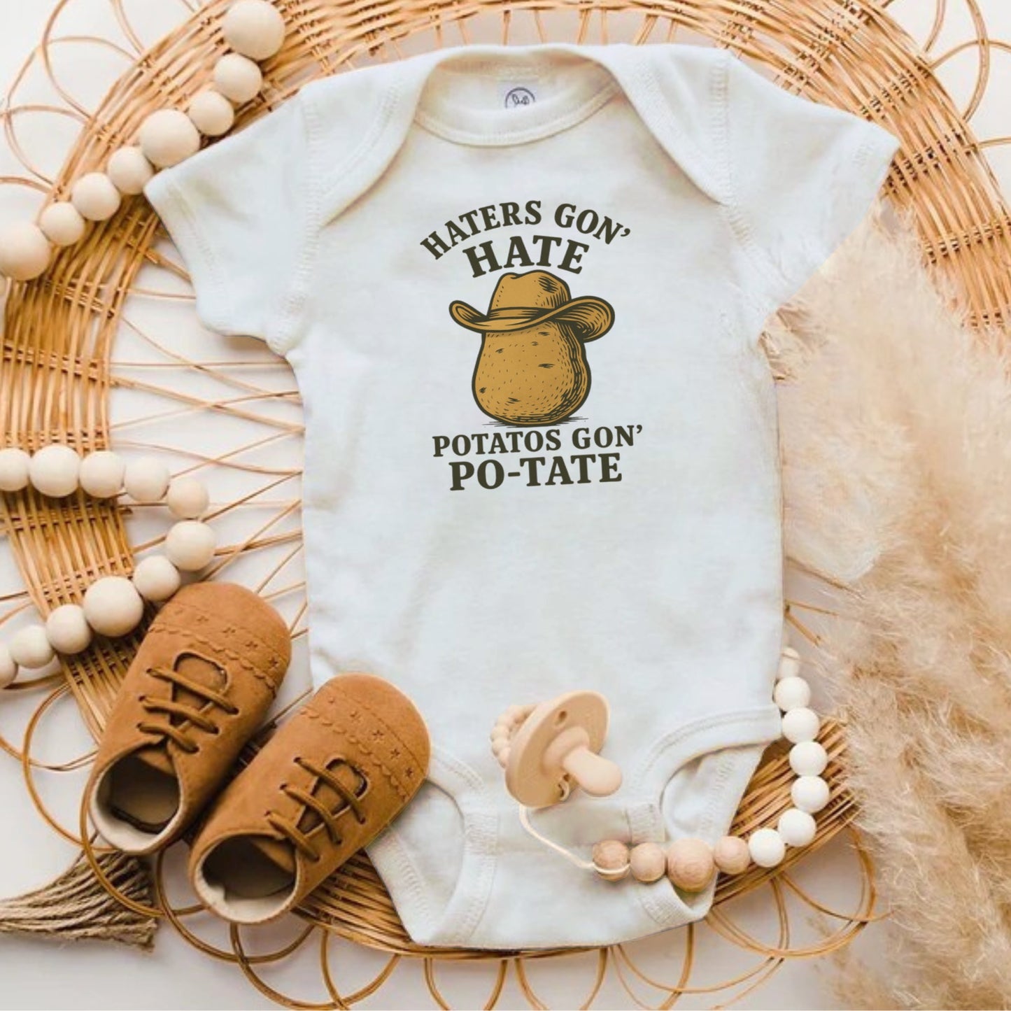 Haters Gon' Hate Potatoes Gon' Po-tate Baby Bodysuit Product